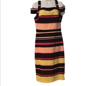 Cute pink and yellow off shoulder New York and Company Dress